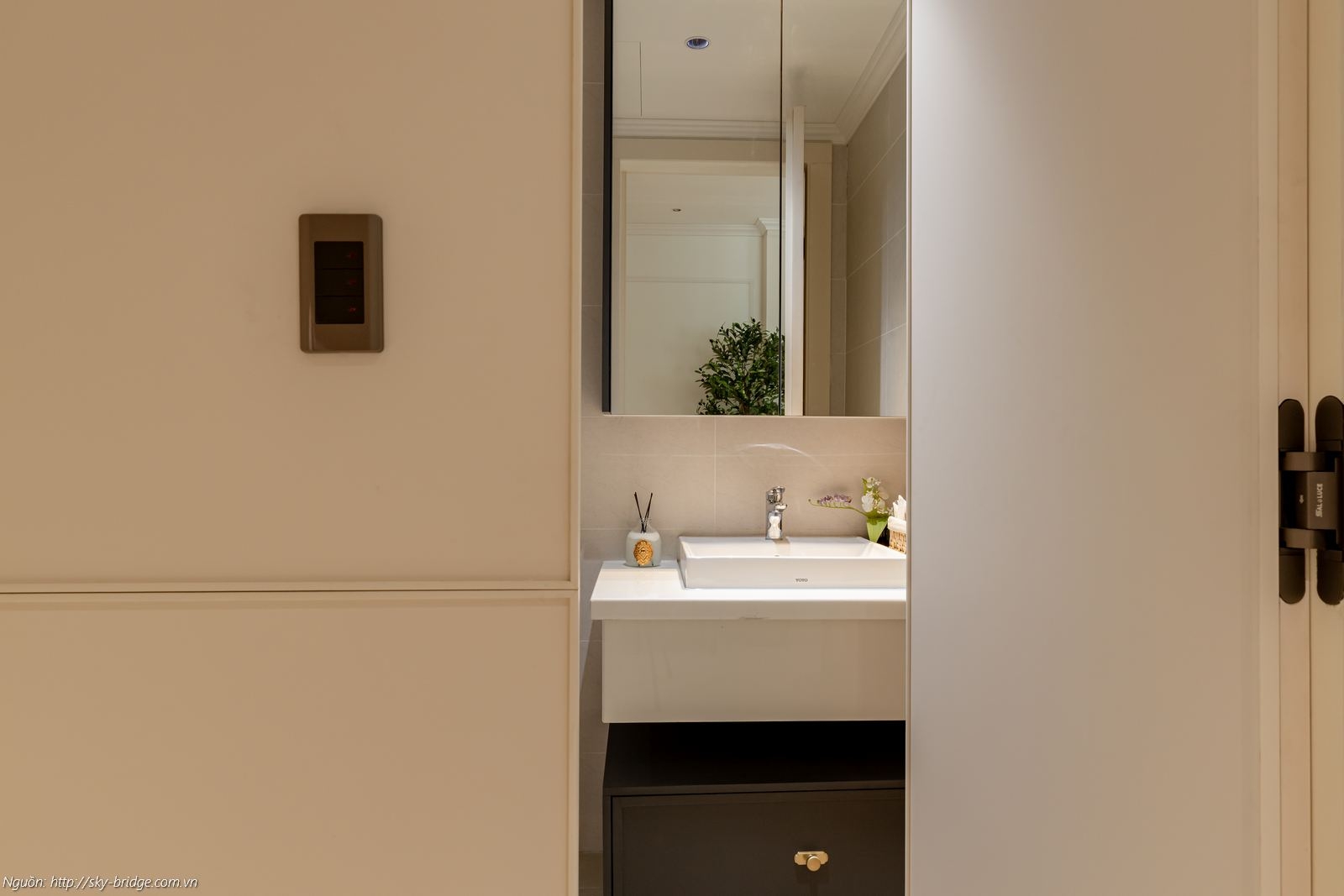 Thiết kế phòng tắm và nhà vệ sinh căn hộ Sky Bridge 3PN 152m2 bàn giao thiết bị cao cấp